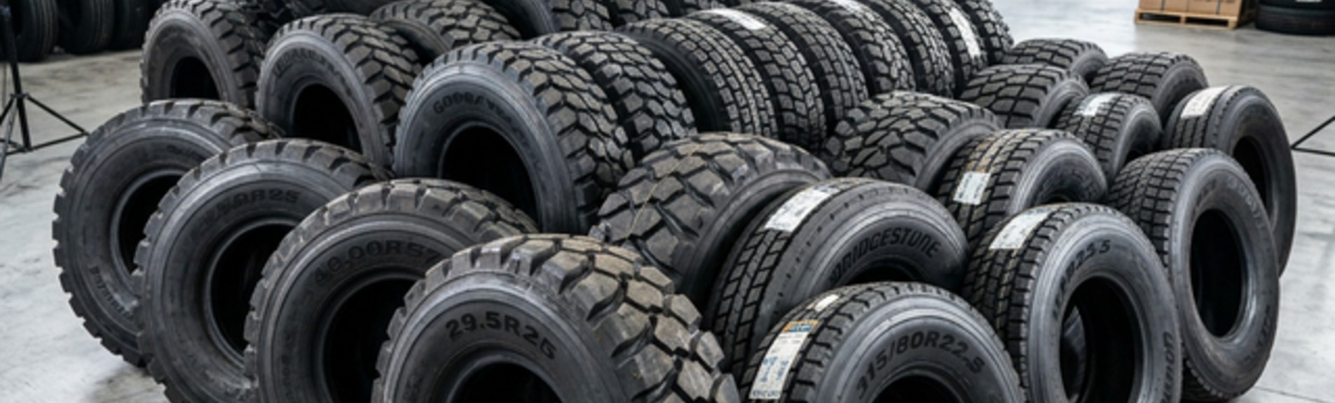 JBI Tyres wholesale truck and OTR tyres banner